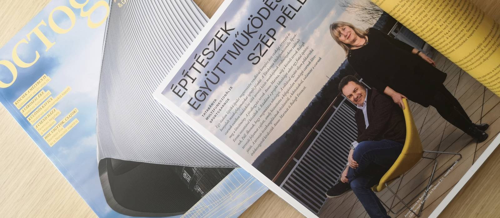 A Tatabánya Multifunkcionális Sportcsarnok tervezéséről, a kihívásokról, a csarnok érdekességeiről beszél az Octogon legfrissebb számában Annus Marina és Balogh Ferenc.